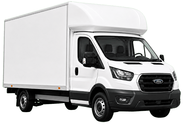 Luton box van parked and ready for hire in Harrogate